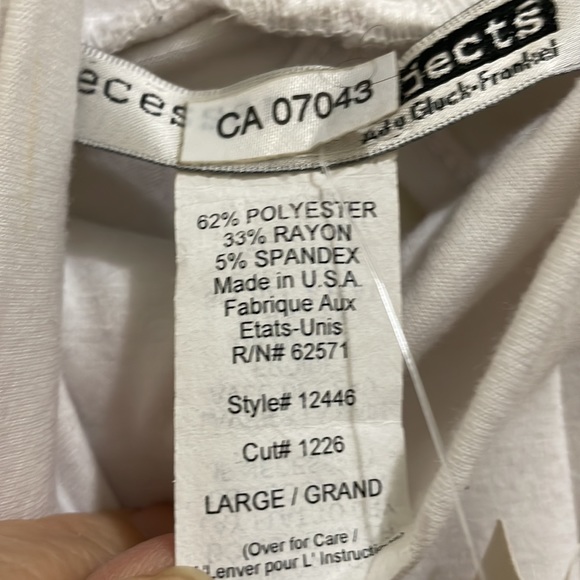 Necessary Objects white top (sz l) - Picture 3 of 9